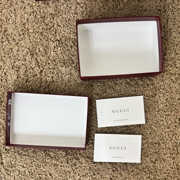Authentic Gucci empty boxes/bag  packaging bundle in classic burgundy tones. - Picture 3 of 15